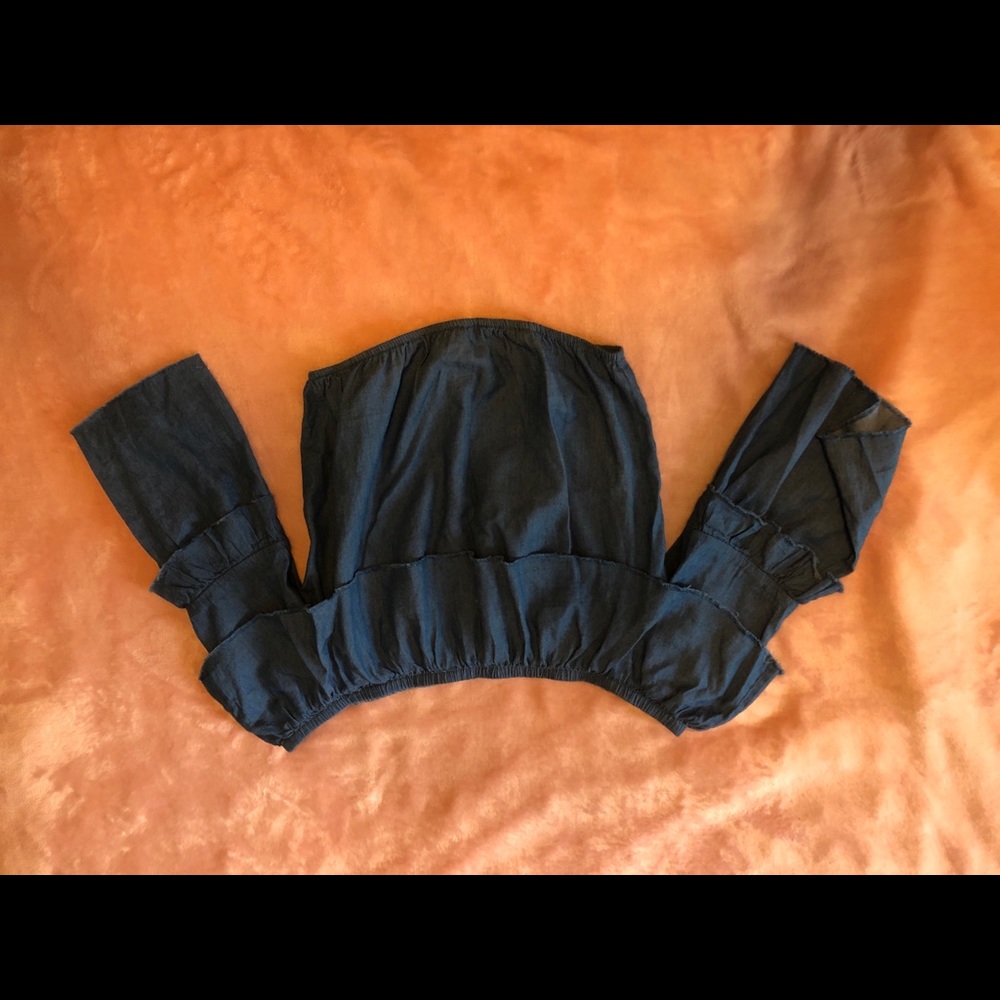 Denim crop top